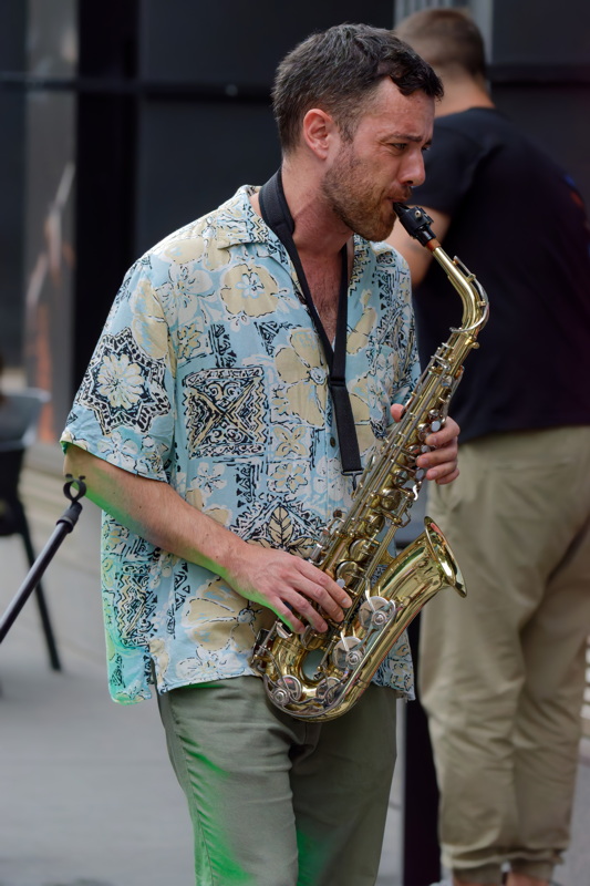 Playing sax